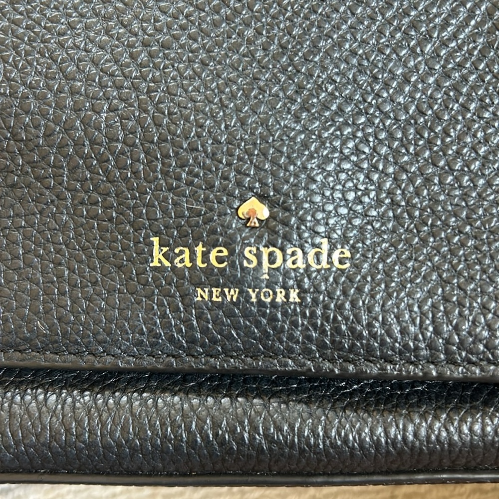 Kate Spade Black Pebbled Leather Crossbody Bag with Tassel - Picture 4 of 5